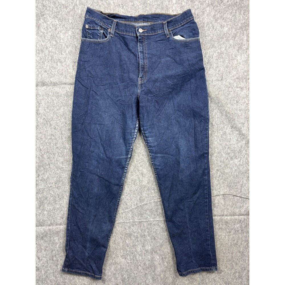 Vintage Levis 550 Womens Relaxed Fit Tapered Leg Jeans Dark Wash Size 16 M